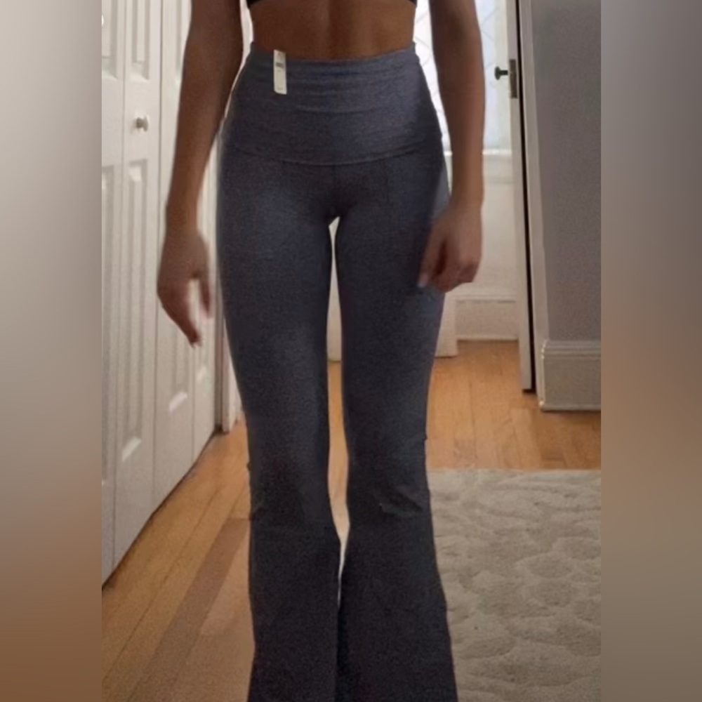 blue aerie fold over flares